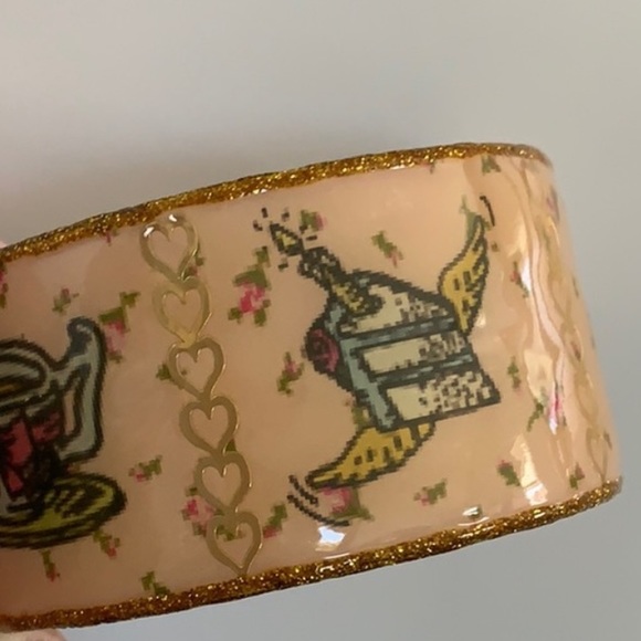 RARE BETSEY JOHNSON TEA PARTY CUFF BANGLE BRACELET REPOSHING ITEM - Picture 6 of 8
